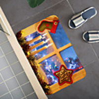 Christmas Pattern Rug Door Mat Hallway Carpets Area Rugs for Bedroom Living Room Carpet Kitchen Bathroom Anti-Slip Floor Mats