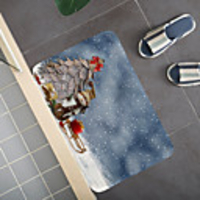 Christmas Pattern Rug Door Mat Hallway Carpets Area Rugs for Bedroom Living Room Carpet Kitchen Bathroom Anti-Slip Floor Mats