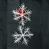 Christmas Plastic Snowflake Flakes 3 Pieces 22cm
