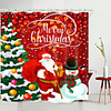 Christmas Santa Christmas Tree Digital Printing Shower Curtain Shower Curtains Hooks Modern Polyester New Design