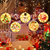 Christmas Santa Claus Elk Bell LED Fairy String Light Whole Set Led Light Ornament Snowman Xmas Warm White Decoration For Home New Year Party Curtain Decoration Lighting USB Power