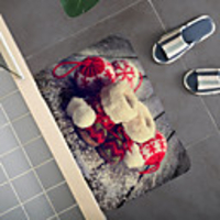 Christmas Santa Claus Holiday Party Christmas Tree Elk Snowflake Candle Gift Firepla Pattern Rug Door Mat Hallway Carpets Area Rugs for Bedroom Living Room Carpet Kitchen Bathroom Anti-Slip Floor Mats
