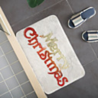 Christmas Santa Claus Holiday Party Christmas Tree Elk Snowflake Candle Gift Firepla Pattern Rug Door Mat Hallway Carpets Area Rugs for Bedroom Living Room Carpet Kitchen Bathroom Anti-Slip Floor Mats