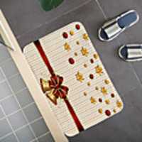 Christmas Santa Claus Holiday Party Christmas Tree Elk Snowflake Candle Gift Firepla Pattern Rug Door Mat Hallway Carpets Area Rugs for Bedroom Living Room Carpet Kitchen Bathroom Anti-Slip Floor Mats