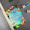 Christmas Santa Claus Holiday Party Christmas Tree Elk Snowflake Candle Gift Firepla Pattern Rug Door Mat Hallway Carpets Area Rugs for Bedroom Living Room Carpet Kitchen Bathroom Anti-Slip Floor Mats