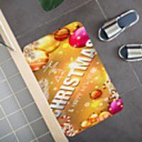 Christmas Santa Claus Holiday Party Christmas Tree Elk Snowflake Candle Gift Firepla Pattern Rug Door Mat Hallway Carpets Area Rugs for Bedroom Living Room Carpet Kitchen Bathroom Anti-Slip Floor Mats