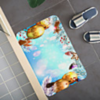 Christmas Santa Claus Holiday Party Christmas Tree Elk Snowflake Candle Gift Firepla Pattern Rug Door Mat Hallway Carpets Area Rugs for Bedroom Living Room Carpet Kitchen Bathroom Anti-Slip Floor Mats