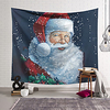Christmas Santa Claus Holiday Party Wall Tapestry Art Decor Blanket Curtain Hanging Home Bedroom Living Room Decoration Polyester Fiber Modern Painted Santa Snow