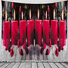 Christmas Santa Claus Holiday Party Wall Tapestry Art Decor Blanket Curtain Picnic Tablecloth Hanging Home Bedroom Living Room Dorm Decoration Candle Polyester