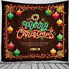Christmas Santa Claus Holiday Party Wall Tapestry Art Decor Blanket Curtain Picnic Tablecloth Hanging Home Bedroom Living Room Dorm Decoration Candle Polyester
