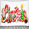 Christmas Santa Claus Holiday Party Wall Tapestry Art Decor Blanket Curtain Picnic Tablecloth Hanging Home Bedroom Living Room Dorm Decoration Christmas Gift