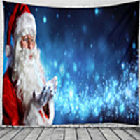 Christmas Santa Claus Holiday Party Wall Tapestry Art Decor Blanket Curtain Picnic Tablecloth Hanging Home Bedroom Living Room Dorm Decoration Christmas Old Man Snow
