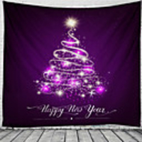 Christmas Santa Claus Holiday Party Wall Tapestry Art Decor Blanket Curtain Picnic Tablecloth Hanging Home Bedroom Living Room Dorm Decoration Christmas Tree