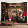Christmas Santa Claus Holiday Party Wall Tapestry Art Decor Blanket Curtain Picnic Tablecloth Hanging Home Bedroom Living Room Dorm Decoration Christmas Tree Fireplace Gift Polyester Beauty Views