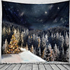 Christmas Santa Claus Holiday Party Wall Tapestry Art Decor Blanket Curtain Picnic Tablecloth Hanging Home Bedroom Living Room Dorm Decoration Christmas Tree Gift Fireplace