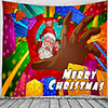 Christmas Santa Claus Holiday Party Wall Tapestry Art Decor Blanket Curtain Picnic Tablecloth Hanging Home Bedroom Living Room Dorm Decoration Christmas Tree Gift Fireplace