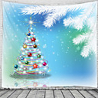 Christmas Santa Claus Holiday Party Wall Tapestry Art Decor Blanket Curtain Picnic Tablecloth Hanging Home Bedroom Living Room Dorm Decoration Christmas Tree Gift Fireplace