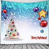 Christmas Santa Claus Holiday Party Wall Tapestry Art Decor Blanket Curtain Picnic Tablecloth Hanging Home Bedroom Living Room Dorm Decoration Christmas Tree Gift Fireplace