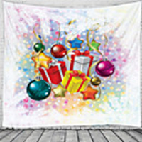 Christmas Santa Claus Holiday Party Wall Tapestry Art Decor Blanket Curtain Picnic Tablecloth Hanging Home Bedroom Living Room Dorm Decoration Christmas Tree Gift Fireplace