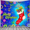 Christmas Santa Claus Holiday Party Wall Tapestry Art Decor Blanket Curtain Picnic Tablecloth Hanging Home Bedroom Living Room Dorm Decoration Christmas Tree Gift Fireplace