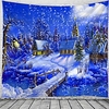 Christmas Santa Claus Holiday Party Wall Tapestry Art Decor Blanket Curtain Picnic Tablecloth Hanging Home Bedroom Living Room Dorm Decoration Christmas Tree Gift Fireplace miniinthebox