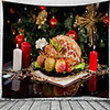 Christmas Santa Claus Holiday Party Wall Tapestry Art Decor Blanket Curtain Picnic Tablecloth Hanging Home Bedroom Living Room Dorm Decoration Christmas Tree Gift Food Polyester