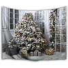 Christmas Santa Claus Holiday Party Wall Tapestry Art Decor Blanket Curtain Picnic Tablecloth Hanging Home Bedroom Living Room Dorm Decoration Christmas Tree Gift Polyester Views