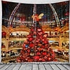 Christmas Santa Claus Holiday Party Wall Tapestry Art Decor Blanket Curtain Picnic Tablecloth Hanging Home Bedroom Living Room Dorm Decoration Christmas Tree Polyester