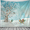 Christmas Santa Claus Holiday Party Wall Tapestry Art Decor Blanket Curtain Picnic Tablecloth Hanging Home Bedroom Living Room Dorm Decoration Christmas Tree Snow