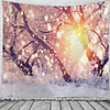Christmas Santa Claus Holiday Party Wall Tapestry Art Decor Blanket Curtain Picnic Tablecloth Hanging Home Bedroom Living Room Dorm Decoration Christmas Tree Snow Scene