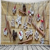 Christmas Santa Claus Holiday Party Wall Tapestry Art Decor Blanket Curtain Picnic Tablecloth Hanging Home Bedroom Living Room Dorm Decoration Christmas Tree Snowflake Elk Ornaments