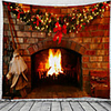 Christmas Santa Claus Holiday Party Wall Tapestry Art Decor Blanket Curtain Picnic Tablecloth Hanging Home Bedroom Living Room Dorm Decoration Fireplace Gift