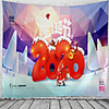 Christmas Santa Claus Holiday Party Wall Tapestry Art Decor Blanket Curtain Picnic Tablecloth Hanging Home Bedroom Living Room Dorm Decoration Gift Snow Tree Polyester