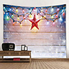 Christmas Santa Claus Holiday Party Wall Tapestry Art Decor Blanket Curtain Picnic Tablecloth Hanging Home Bedroom Living Room Dorm Decoration Star Light Polyester Views