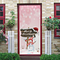 Christmas Self-adhesive Creative Door Stickers Living Room Diy Decoration Home Waterproof Wall Stickers