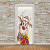 Christmas Self-adhesive Creative Door Stickers Living Room Diy Decoration Home Waterproof Wall Stickers