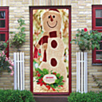 Christmas Self-adhesive Creative Door Stickers Living Room Diy Decoration Home Waterproof Wall Stickers