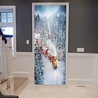 Christmas Self-adhesive Creative Door Stickers Living Room Diy Decoration Home Waterproof Wall Stickers