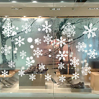 Christmas Snowflake Wall Stickers Decorative Wall Stickers PVC Home Decoration Wall Decal Wall Decoration Glass Window Decoration / Removable