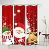 Christmas Snowman Santa Claus Elk Digital Print Shower Curtain Hook Modern Polyester New Design