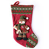 Christmas Stocking Set 3 Pack 19rdquo; Cross Stitch Needlepoint Knitted Festive Holiday Decoration Snowman Reindeer Santa Ornaments