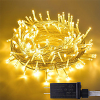 Christmas String Lights 100M 600LEDs 50M 500LEDs Christmas Tree Lights Plug in 8 Modes Waterproof Twinkle Fairy Lights 164ft 328ft with Memory Certified Power Supply for Christmas Indoor Décor