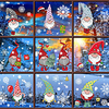Christmas Toys Christmas Window Clings Window Stickers Wall Decals Santa Claus Reindeer Waterproof Removable Party Favor PVC 6 pcs Kid