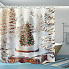 Christmas Tree Digital Printing Shower Curtain Shower Curtains Hooks Modern Polyester New Design