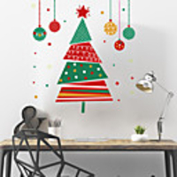 Christmas Tree Snowflake Door/Window/Wall Stickers Decorations