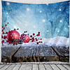 Christmas Wall Tapestry Art Decor Blanket Curtain Picnic Tablecloth Hanging Home Bedroom Living Room Dorm Decoration Polyester Ball Snowflake