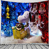 Christmas Wall Tapestry Art Decor Blanket Curtain Picnic Tablecloth Hanging Home Bedroom Living Room Dorm Decoration Polyester Dog Gift