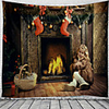 Christmas Wall Tapestry Art Decor Blanket Curtain Picnic Tablecloth Hanging Home Bedroom Living Room Dorm Decoration Polyester Fireplace