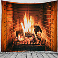 Christmas Wall Tapestry Art Decor Blanket Curtain Picnic Tablecloth Hanging Home Bedroom Living Room Dorm Decoration Polyester Fireplace