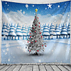 Christmas Wall Tapestry Art Decor Blanket Curtain Picnic Tablecloth Hanging Home Bedroom Living Room Dorm Decoration Polyester Tree